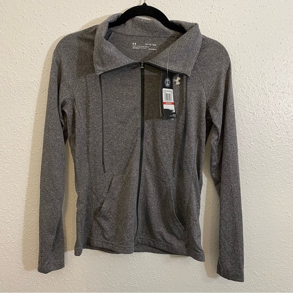 NWT Under Armour Women’s Grey Heat Gear Loose Jacket Sz. XS - Picture 1 of 4